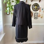 Sag Harbor Vintage Y2K Sz 6P Blazer Dress Micro Polka Dot Office Siren Pink Bow Ruffle Suit Photo 5