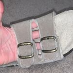 White Mountain  Faux Fur Lined Leather Slip On Sandal Sz 9 Photo 2