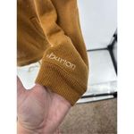 Burton VINTAGE Women Sweatshirt Tan Ribbed Hoodie Wool Blend 1/4 Zip Size Large Photo 5