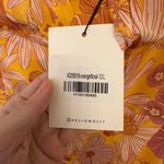 Hello Molly  Orange Floral Maxi Dress L – Tie Strap Boho Vacation Resortwear NWT Photo 7