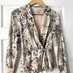 Adelyn Rae  Leopard Print Wrap Blouse Sz S Photo 1