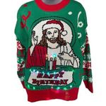 Forever 21 Happy Birthday Jesus Light Up Christmas Sweater Size 1X Photo 0