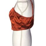 SheIn Satin Back Zip Cropped Bustier Cami Blouse Photo 38