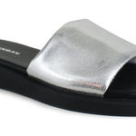 Unionbay Sadie Slip On Comfort Sandals 7 Silver/Black NWT Photo 0