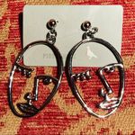 Artsy face Pigeonhole earrings from Australia🌞🌞 Silver Photo 0