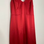 ZAC Zac Posen Noel Strappy Ruffled Gown Maxi Womens Crimson Red Size 6 Photo 13