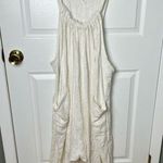 Free People  Cotton Gauze Henriette Sleeveless Tie Waist Wide Leg Jumpsuit M Photo 3