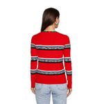 Desigual  Sweater XXS‎ Red Beading Detail Stripes New Photo 1