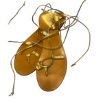 J.Crew Metallic Gold Leather Lace Photo 0