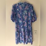 Lilly Pulitzer Bingley Dress in Sunwashed Blue Citrus Crush Size XL Cotton Mini Photo 9
