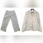 Barefoot Dreams Barefoot Dream Embroidery Pajamas 2 Pcs Pima Cotton Cream Tan Size Large Photo 1