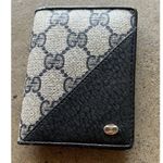 Gucci Vintage Authentic Card Holder Double Pocket Slot Light Weight Wallet Photo 3