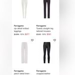 Salvatore Ferragamo Retail $1200 Silk  Navy Silk Blue Women’s Trou Photo 2