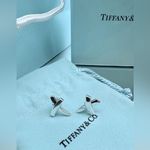 Tiffany & Co. Authenticated Paloma Picasso Graffiti “X” Earrings in Sterling Photo 1