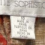 Petite Sophisticate  100% Linen Tan Brown Paisley Pant Trouser Size 10 EUC #4487 Photo 9