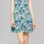 Wild Fable NWOT Blue Tropical Palm Beach Print Mini Dress New Photo 0