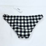 J.Crew NWT  Lowrider Bikini Bottoms - Avril Gingham Ivory Black - XXS Photo 3