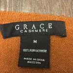 Grace Cashmere Women's Brown Sweatshirt 100% puré cashmere Orange Size M Photo 2