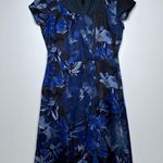 Banana Republic Mad Men Collection Blue Begonia Dress Size 4 Photo 3