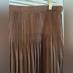 Coldwater Creek  Faux Suede Chocolate Brown A-Line Maxi Skirt side zip L Photo 2