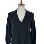 Madewell  Black V Neck Long Sleeve Pullover Sweater Small Photo 1