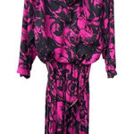 Vintage Lady Carol size Medium ( measured) pleated skirt dress. Black Photo 0