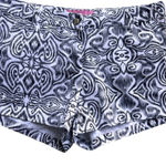 Macbeth collection by Margaret Josephs Black White Printed Shorts Women's Large Photo 0