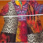 Calessa Patchwork Embroidered‎ Tunic Blouse Size Petite Small Boho Purple Photo 5