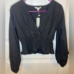 Sim & Sam long sleeve scrunched waist crop v neck Photo 1