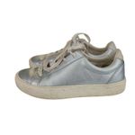 UGG  Zilo Metallic Sneaker 1103690 Silver Leather Sneakers‎ Women's Size 9 Photo 1