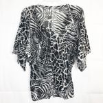 Loveappella Loveapella Dolman Wide Sleeve Women's Animal Print Top Size M Photo 5