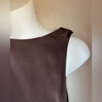 Alice + Olivia  Juniper Chocolate Brown Silk Asymmetrical Draped Sleeve Blouse S 4 Photo 5