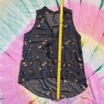 Free People Floral Sleeveless Tie High Low Button Up Blouse | Size XS Photo 3