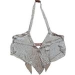 Lovers + Friends  -  Mesh Chain Halter Neck Top in Metallic Blush Pink Photo 0
