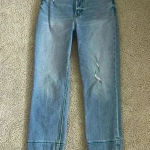 Abercrombie & Fitch Curve Love Ultra High Rise Ankle Straight Jeans Size 25 Photo 0