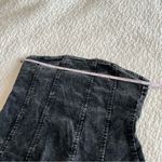 HYFVE ✨  Women’s Black Strapless Pleated Denim Mini Dress Medium Photo 7