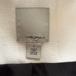 Halogen white with black stripes collared long sleeve button down coat small Photo 5