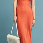 Anthropologie  Bias Slip Dress in Orange Lyst Elegant Formal Cocktail Size XS Photo 0