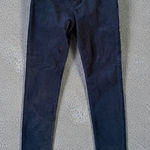 AG Adriano Goldschmied Navy Blue Cotton Velvet Farrah High Rise Skinny Pants Siz Photo 0