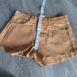 L'Agence L’Agence Audrey Shorts Womens Size 25 Denim Unfinished Hem Brown Photo 5