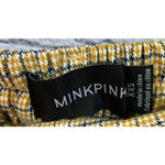 MINKPINK Plaid Ankle Zip Pants Yellow Womens XXS Photo 3