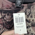 Hot Topic NWT Hot‎ Topic Cosmic Aura Skeleton Cowboy Mesh Top Medium Bell Sleeve Goth Punk Photo 7