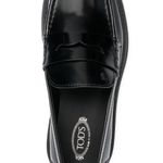 Tod's  Sleek Black Leather Slip-On Loafers Photo 0