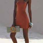 Cult Gaia  Leslie Knit Dress in Spice Large New Womens Mini Metallic Cocktail Photo 13