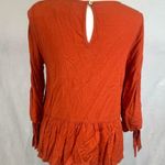 Fantastic Fawn Burnt orange tie sleeve oversized baby doll top size small Photo 2