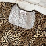 Y2k Cheetah Square Neckline Baby Tee Womens Size Medium Tan Photo 1