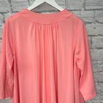 Vintage 60s Shadowline Dressing Robe Pink 3/4 Sleeve Size M Nylon Silky 39" Size M Photo 6