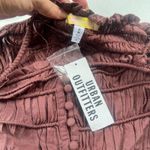 Urban Outfitters  Ruch Button Crop Tank Womens Top Sz Med Chocolate Boho Layer Photo 8