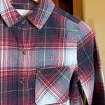 Aeropostale  Boyfriend Fit Plaid Button Up Flannel Shirt - Red, Blue, White Sz XS Photo 4