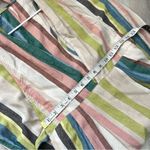 Free People Jumpsuit linen striped plunge straight leg womens Pink (size 2) boho Photo 3